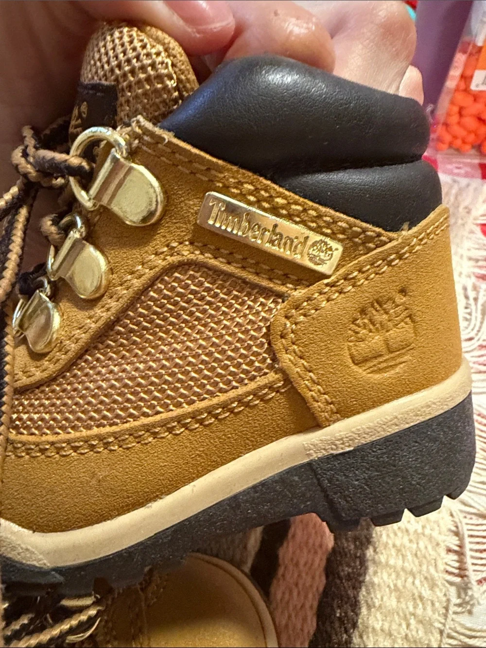 Timberland Kids Wheat Brown Lace-Up Hiking Boots